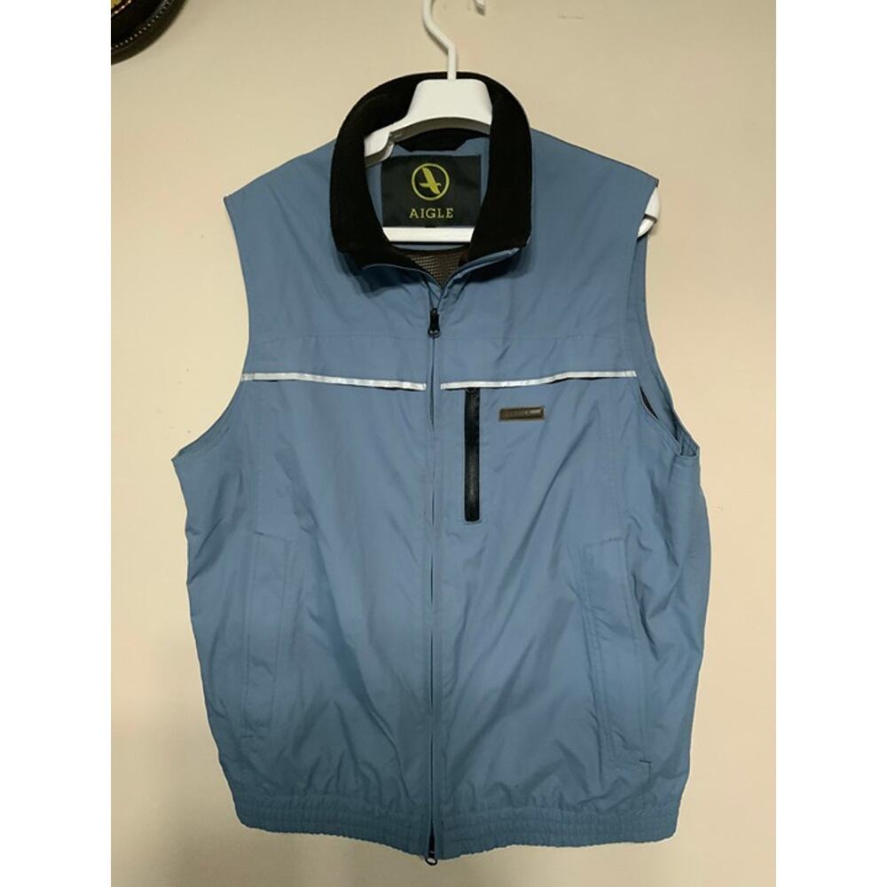 Aigle Blue Full Zip Outdoor Sleeveless Vest Men’s Size Large USED